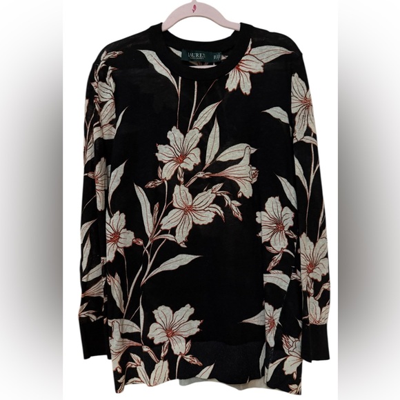Ralph Lauren Floral Knit Top / Sweater | Size XS TP - Picture 2 of 5